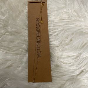 NIP Victoria Emerson Kelsey Dainty Pendant necklace gold